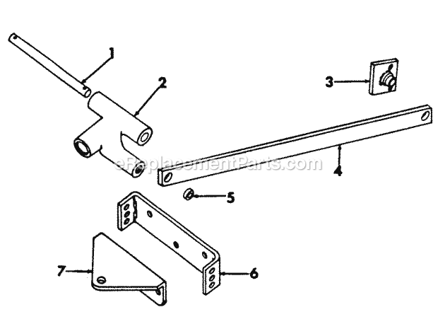 Three Point Hitch & Drawbar Diagram and Parts List for  Cub Cadet Lawn Tractor